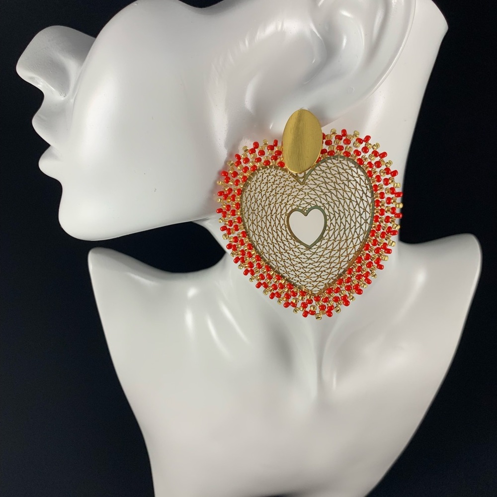 Gold plate heart Earrings